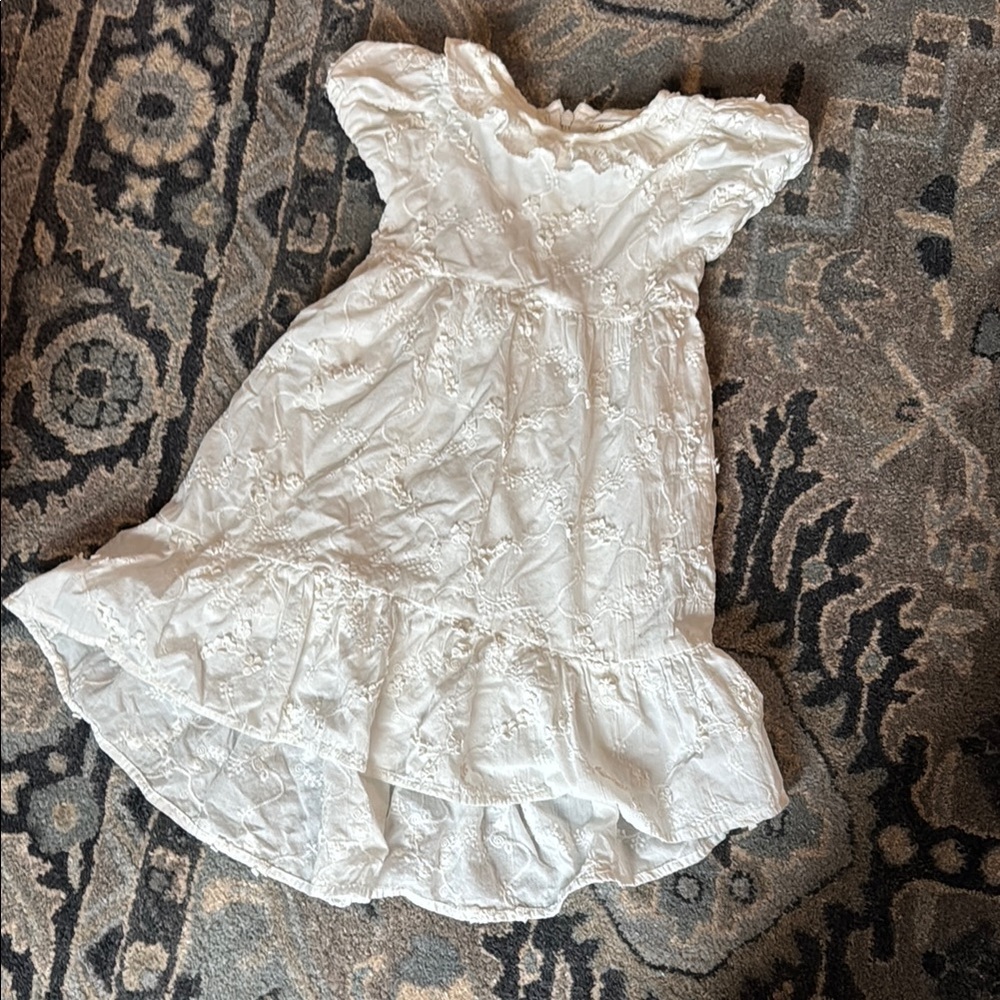 Elegant White Lace Kids Dress- Boden